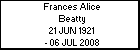 Frances Alice Beatty