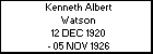 Kenneth Albert Watson