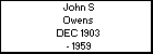 John S Owens