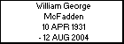 William George McFadden