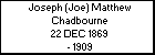 Joseph (Joe) Matthew Chadbourne