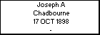 Joseph A Chadbourne