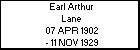 Earl Arthur Lane