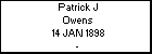Patrick J Owens