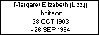 Margaret Elizabeth (Lizzy) Ibbitson