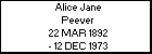 Alice Jane Peever