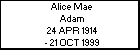 Alice Mae Adam