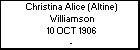 Christina Alice (Altine) Williamson