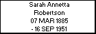 Sarah Annetta Robertson