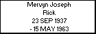Mervyn Joseph Rick