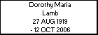 Dorothy Maria Lamb