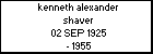 kenneth alexander shaver