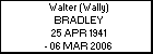 Walter (Wally) BRADLEY