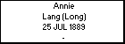 Annie Lang (Long)
