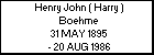 Henry John ( Harry ) Boehme