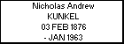 Nicholas Andrew KUNKEL