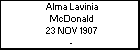 Alma Lavinia McDonald
