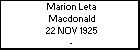 Marion Leta Macdonald