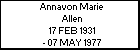 Annavon Marie Allen