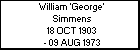 William 'George' Simmens