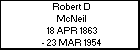 Robert D McNeil