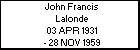 John Francis Lalonde