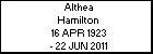 Althea Hamilton