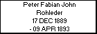 Peter Fabian John Rohleder