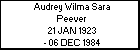 Audrey Wilma Sara Peever