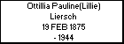 Ottillia Pauline(Lillie) Liersch