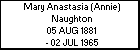Mary Anastasia (Annie) Naughton