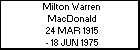 Milton Warren MacDonald