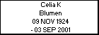 Celia K Blumen
