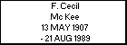 F. Cecil Mc Kee