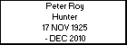 Peter Roy Hunter