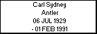 Carl Sydney Antler