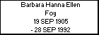 Barbara Hanna Ellen Foy