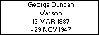 George Duncan Watson