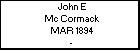 John E Mc Cormack
