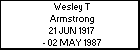 Wesley T Armstrong