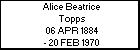 Alice Beatrice Topps
