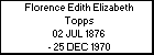 Florence Edith Elizabeth Topps