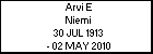 Arvi E Niemi