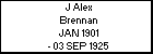 J Alex Brennan