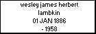 wesley james herbert lambkin