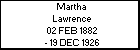 Martha Lawrence