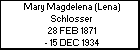 Mary Magdelena (Lena) Schlosser