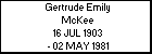 Gertrude Emily McKee