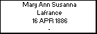 Mary Ann Susanna Lafrance