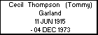 Cecil   Thompson    (Tommy) Garland